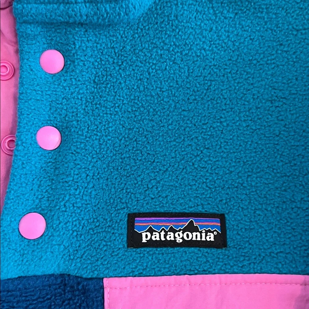 Patagonia Women's Lightweight Synchilla Snap-T Fleece Pullover Blue Small - Picture 2 of 5